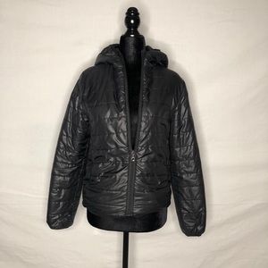 Black bubble puffer jacket